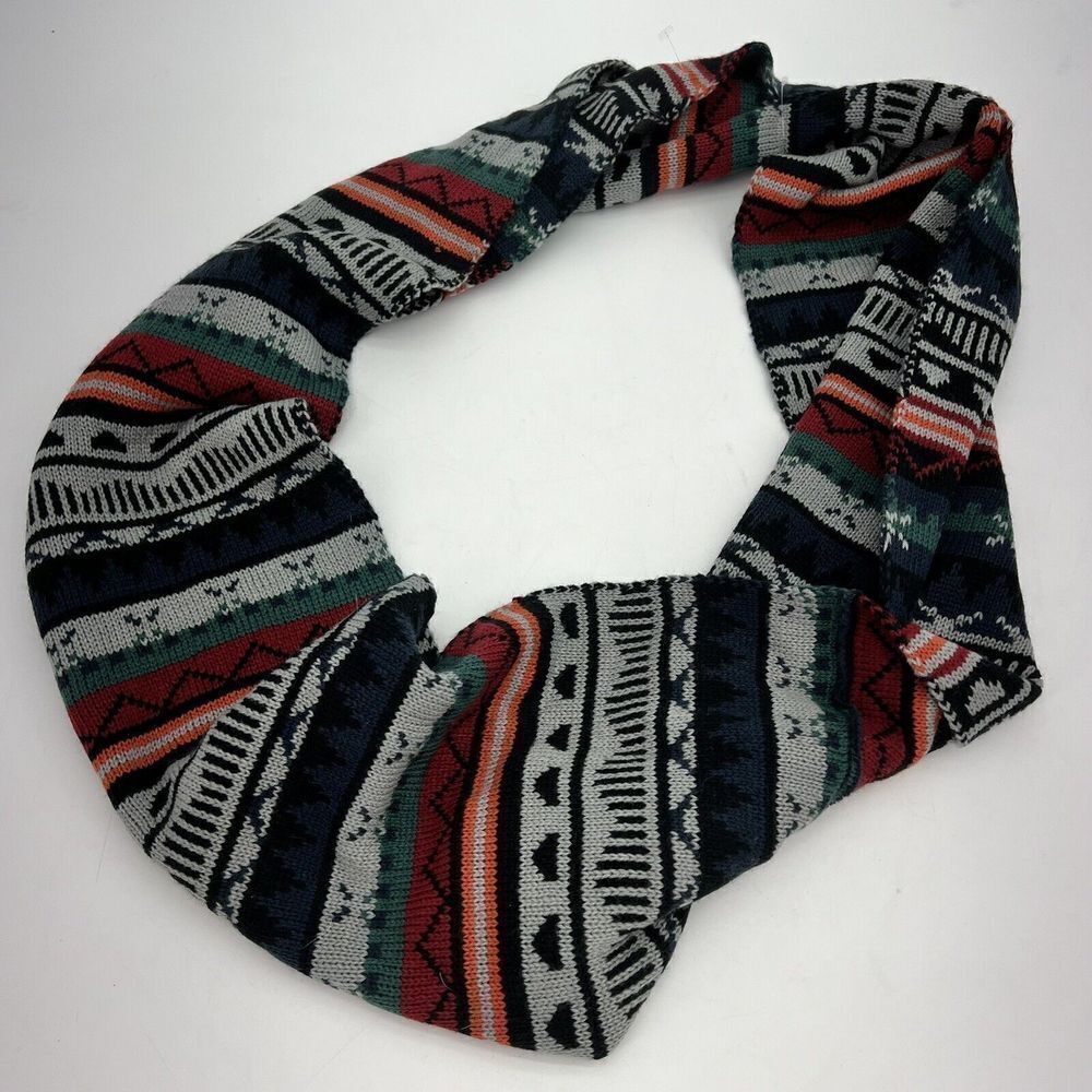 Woolworths VTG Acrylic Infinity Scarf Christmas Holiday